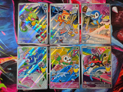 Pokemon First Partner Illustration Collection Series 1 Gen 4 & 7 Starters - Image 1
