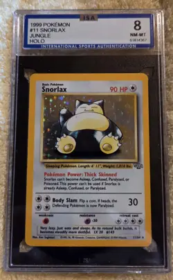 #11/64 Snorlax Jungle Holo 1999 Pokemon Vintage Card - Image 1