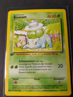 1999 Pokemon Bulbasaur #44 WOTC Base Set First Edition German Never Been Played - Image 1