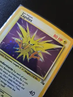 Pokemon TCG Zapdos 15/62 Fossil Unlimited Holo Rare Mitsuhiro Arita - Image 2
