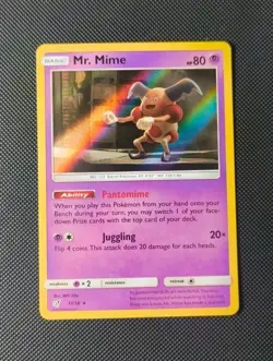 Mr. Mime 11/18 Holo Detective Pikachu Mint / Nr Mint Pokemon Card - Image 1