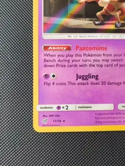 Mr. Mime 11/18 Holo Detective Pikachu Mint / Nr Mint Pokemon Card - Image 2