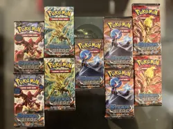Lot of (9x) Pokemon TCG XY STEAM SIEGE Booster Packs Sealed X 9 - Image 1