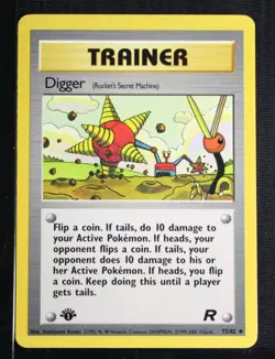 PSA 9 MINT 2000 Pokemon Team Rocket #75 Digger 1st Edition !!! - Image 3