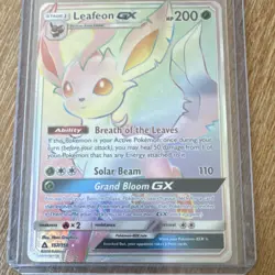 Leafeon GX Secret Rare Full Art Holo 157/156 SM Ultra Prism 200 HP Pokemon - Image 1