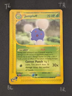 Pokemon TCG Jumpluff 17/147 Aquapolis Non-Holo Rare (MP, Clean Front w/ Dent) - Image 3