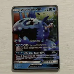 Pokemon Wishiwashi GX SM-Guardians Rising Ultra Rare Holo 38/145 Basic 210 HP - Image 1