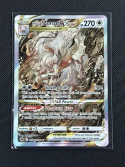 Pokemon TCG Hisuian Zoroark VSTAR Crown Zenith Full Art Card GG56/GG70. - Image 1