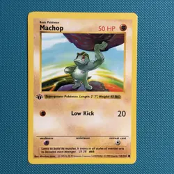 Pokemon Vintage 1st Edition Machop 052/102 Base Set (Shadowless) Wotc 1999 - Image 1