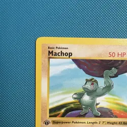 Pokemon Vintage 1st Edition Machop 052/102 Base Set (Shadowless) Wotc 1999 - Image 2