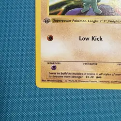 Pokemon Vintage 1st Edition Machop 052/102 Base Set (Shadowless) Wotc 1999 - Image 5