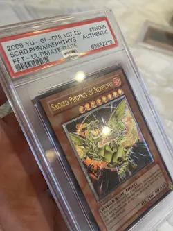 Yugioh! Sacred Phoenix of Nephthys FET-EN005 Ultimate Rare 1st Edition PSA - Image 3