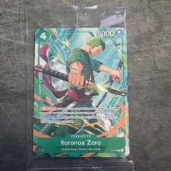 One Piece Roronoa Zoro Character Card P-114 Blocker Counter +1000 - Image 1