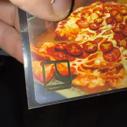 Spicy Oatmeal Pizza Gold stamp Art Card TNMT MTG - Image 3