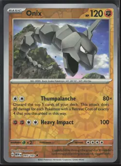Onix Uncommon SV: Scarlet & Violet 151 095/165 NM Pokemon Card - Image 1