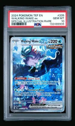 Pokemon TCG Walking Wake EX Scarlet & Violet Temporal Forces 205/162 PSA 10 - Image 1