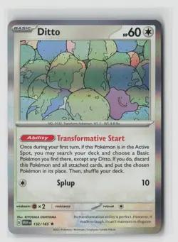 Ditto #132/165 Sv Scarlet & Violet 151 Holo Rare Pokemon TCG NM - Image 1