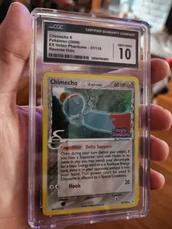 (TOP POP 5) CGC 10 GEM MINT Chimecho 37/110 Reverse Holo Holon Phantoms Pokemon - Image 1