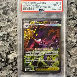 Pokemon 2026 Mega Gengar ex 284/217 SIR Ascended Heroes GEM MINT PSA 10 - Image 1