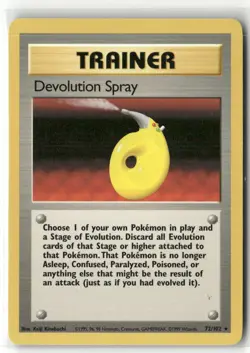 Pokemon Devolution Spray 072/102 Normal Base Set Rare - Image 1