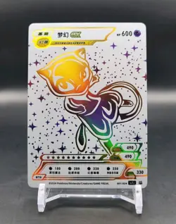 MEW EX -- Pokemon ID White and Gold Rainbow HOLO -- 001/024 Chinese Non-TCG - Image 3