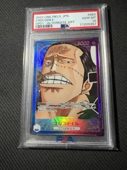 2022 One Piece Japanese - Romance Dawn Crocodile Alternate Art OP01-062 PSA 10 - Image 1