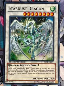 Stardust Dragon SHSP-ENSE1 LIMITED EDITION YuGiOh Card - Image 1