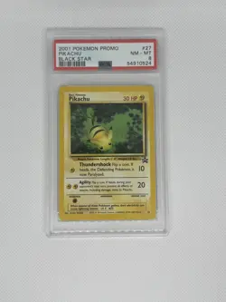 Pokemon TCG: Pikachu Black Star Promo 27 - PSA 8 NEAR MINT - Image 1