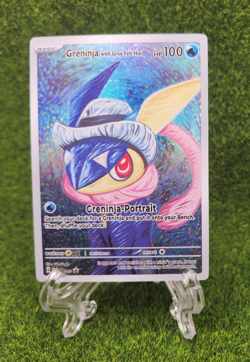 Greninja With Grey Felt Hat Custom Pokemon ACG Card Holo Foil Art Anime - Image 1
