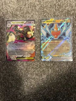 Mega Lopunny ex and Rotom ex Holo Shiny Pokemon Card Phantasmal Flames 2025 NM - Image 1