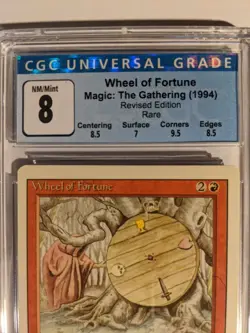 MTG "Wheel Of Fortune"- Revised, Rare CGC 8 NM/Mint, WOTC, Magic the Gathering - Image 2