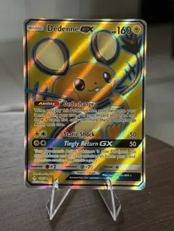 Dedenne GX 195/214 | Unbroken Bonds Full Art Ultra Rare Holo | Pokemon Card | NM - Image 1