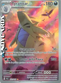 TYRANITAR 222/193 • Rara Gallery • Evoluzioni a Paldea PAL POKEMON - Image 1