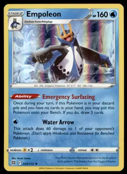 Empoleon 037/172 Holo Rare Brilliant Stars Pokemon Holo Lightly Played - Image 1