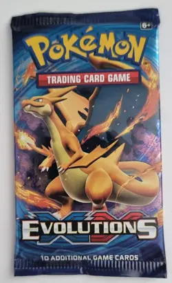 Pokemon Evolutions XY Sealed Booster pack Charizard Art - Image 1