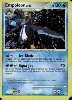 Empoleon 4/130 Holo Rare DP Diamond Pearl Base Pokemon - Image 1