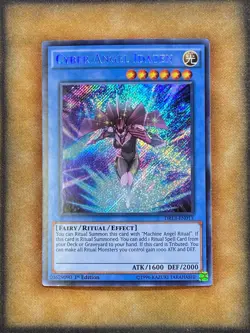Yugioh Cyber Angel Idaten DRL3-EN013 Secret Rare 1st Ed LP - Image 1