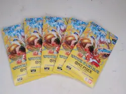ONE PIECE ADVENTURE ON KAMI'S ISLAND LOT OF 5 SLEEVED BOOSTER PACKS ENGLISH NIH - Image 1