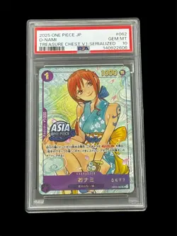 PSA 10 Serial O Nami One Piece Nami Treasure Chest V1 Japanese - Image 1