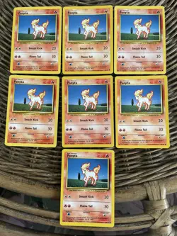 pokemon cards 2000 base set lot ponyta 60/102 shadowless vulpix 68/102 - Image 4
