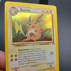 Pokemon TCG Raichu Fossil Holo Rare Card 14/62 Unlimited - Image 2