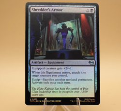 Shredder's Armor | 75 | Uncommon | Foil | TMNT | MTG | Store Promo Eligible - Image 1