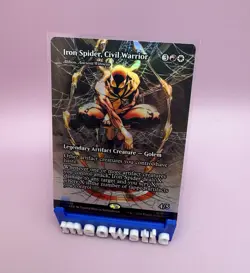 IRON SPIDER, CIVIL WARRIOR - Borderless FOIL MTG Spider-Man NM (0039) - Image 1