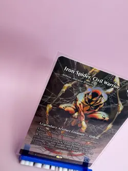IRON SPIDER, CIVIL WARRIOR - Borderless FOIL MTG Spider-Man NM (0039) - Image 2