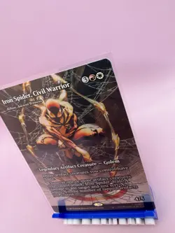 IRON SPIDER, CIVIL WARRIOR - Borderless FOIL MTG Spider-Man NM (0039) - Image 3