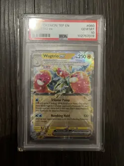 2024 Pokemon Temporal Forces English #060 Wugtrio Ex PSA 10 Gem Mint - Image 1