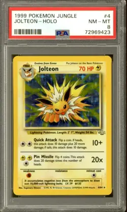 Pokemon Jungle Jolteon 4/64 PSA 8 - Image 1
