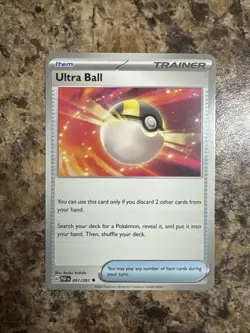 Ultra Ball 091/091 Pokemon Trainer Item Paldean Fates NM Playable - Image 1