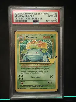 VENUSAUR 2021 POKEMON TCG CELEBRATIONS 25TH ANNIVERSARY HOLO CLASSIC #15 PSA 10 - Image 1
