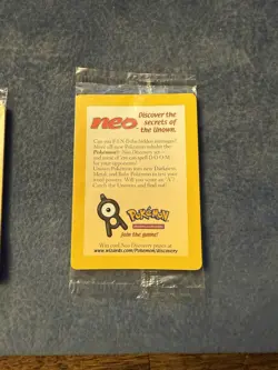 2001 Pokemon SEALED Entei 34 Black Star Movie Promo Reverse Holo Neo - Image 1